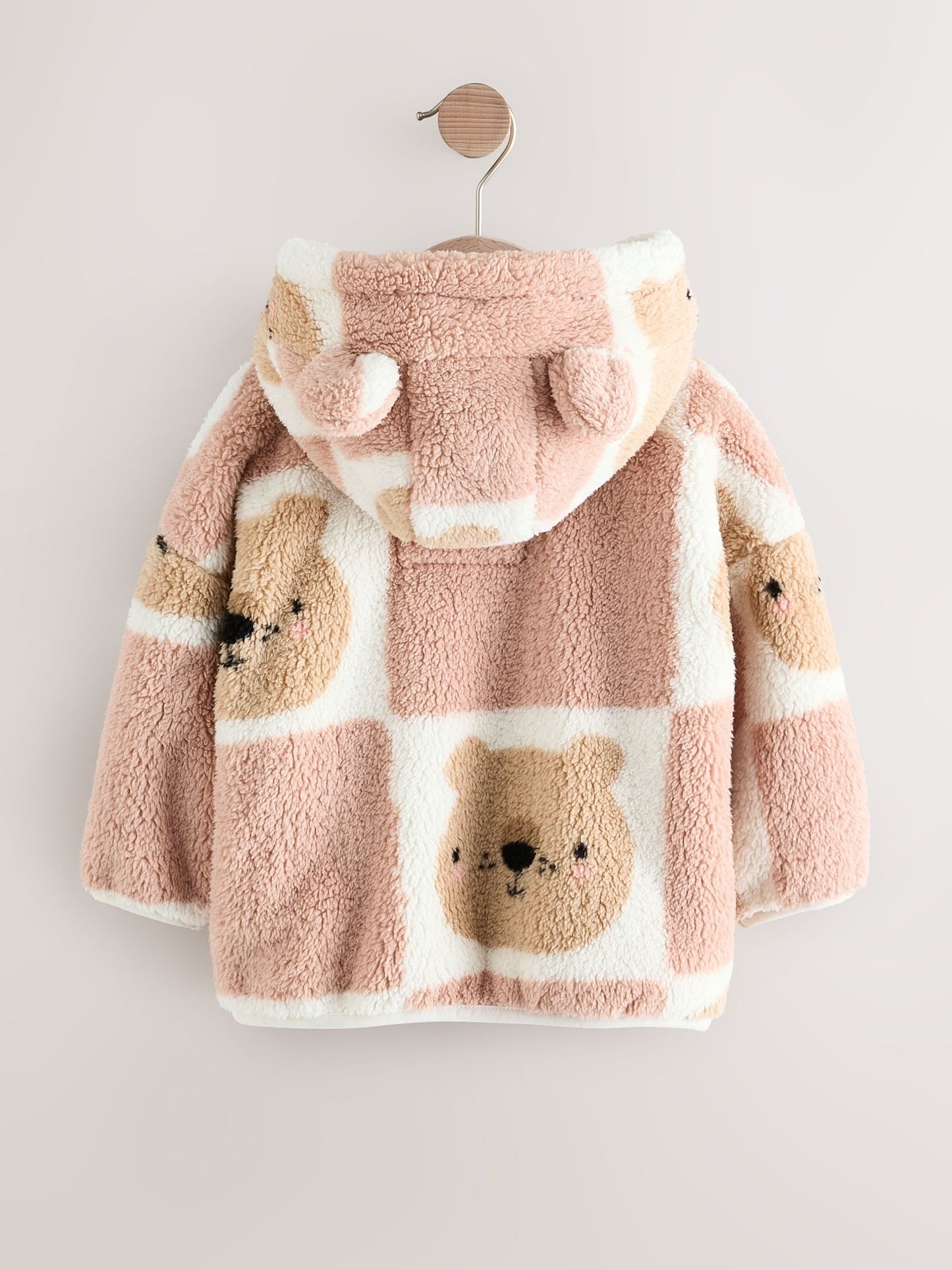 Kahverengi Ayıcık Desenli Fermuarlı Polar (3 Ay – 7 Yaş)