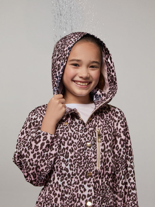 Lipsy Pink Leopard Print Lightweight Rain Coat (4-16yrs)