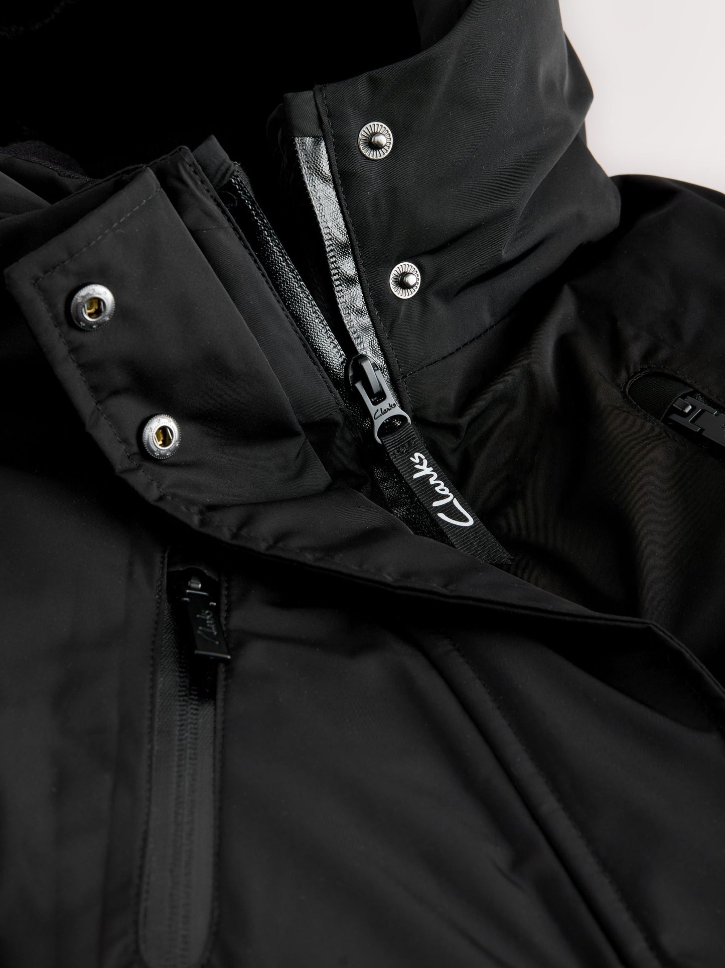 Clarks Black Waterproof Padded Tech Coat