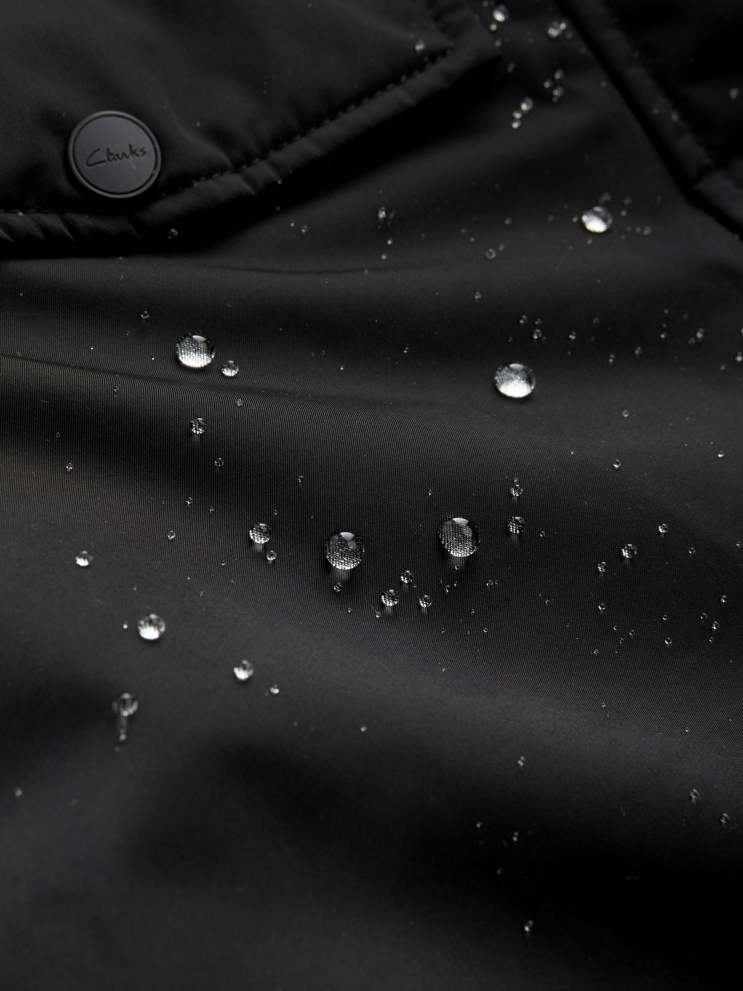 Clarks Black Waterproof Padded Tech Coat