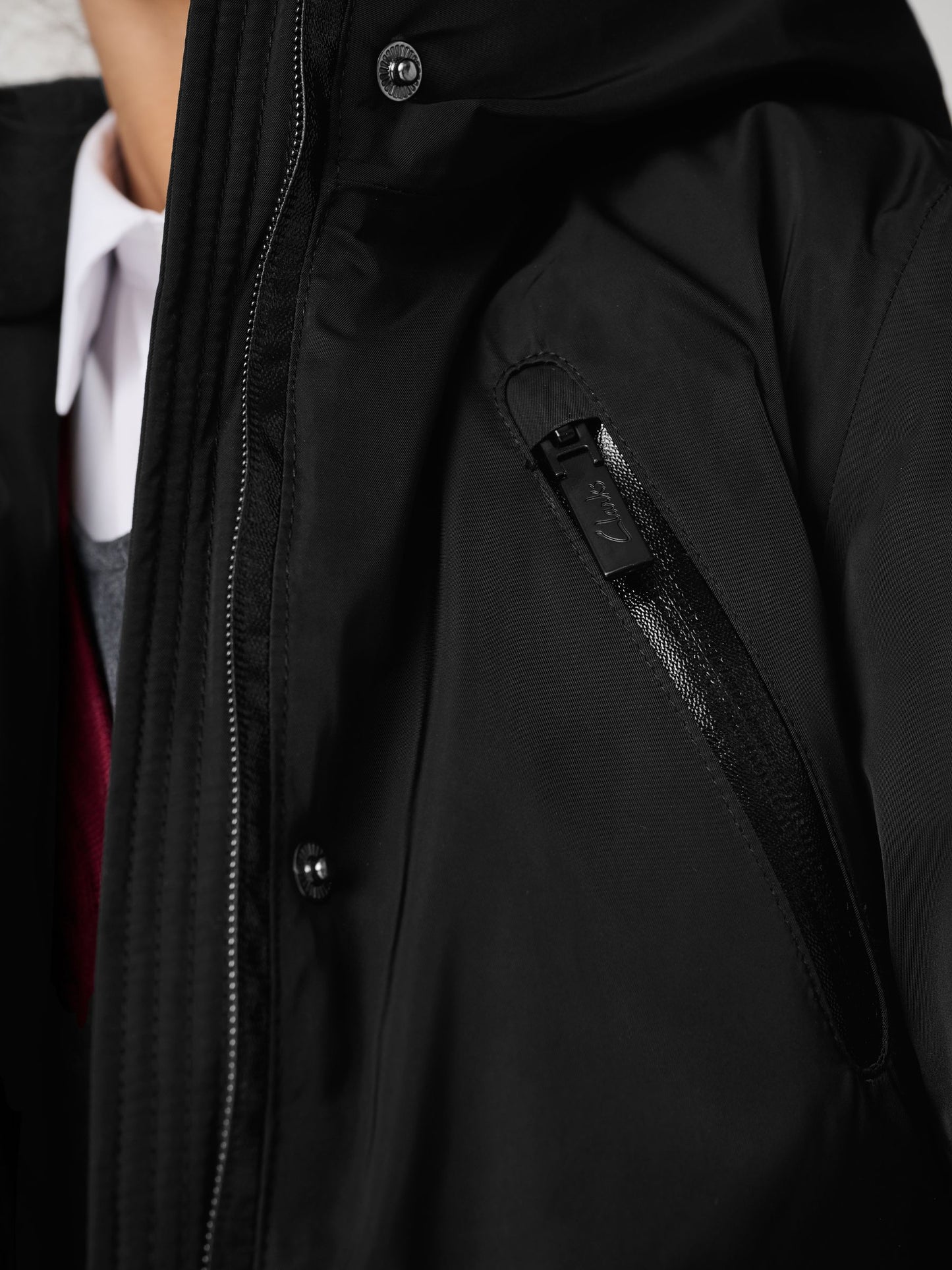 Clarks Black Waterproof Padded Tech Coat