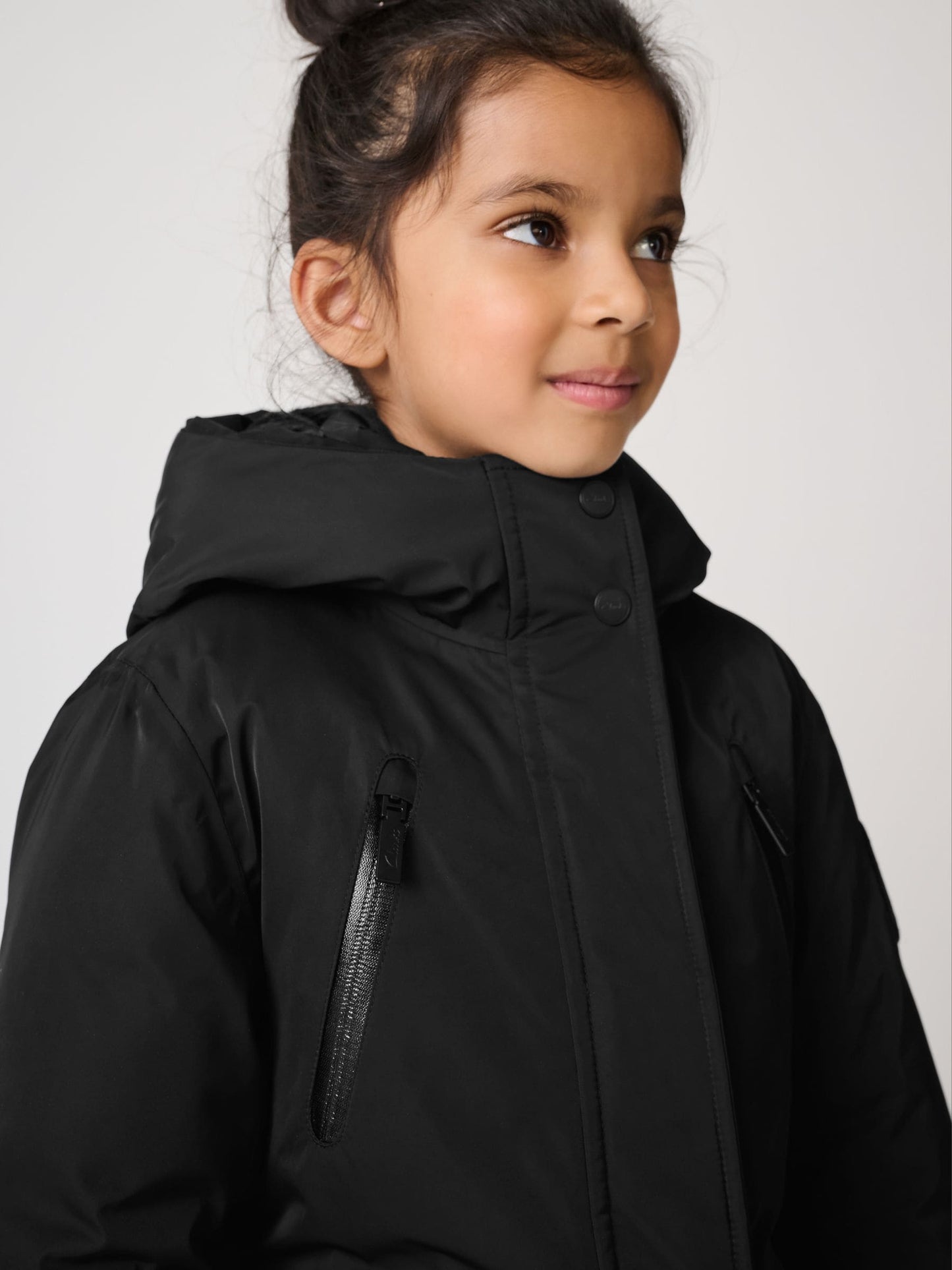 Clarks Black Waterproof Padded Tech Coat