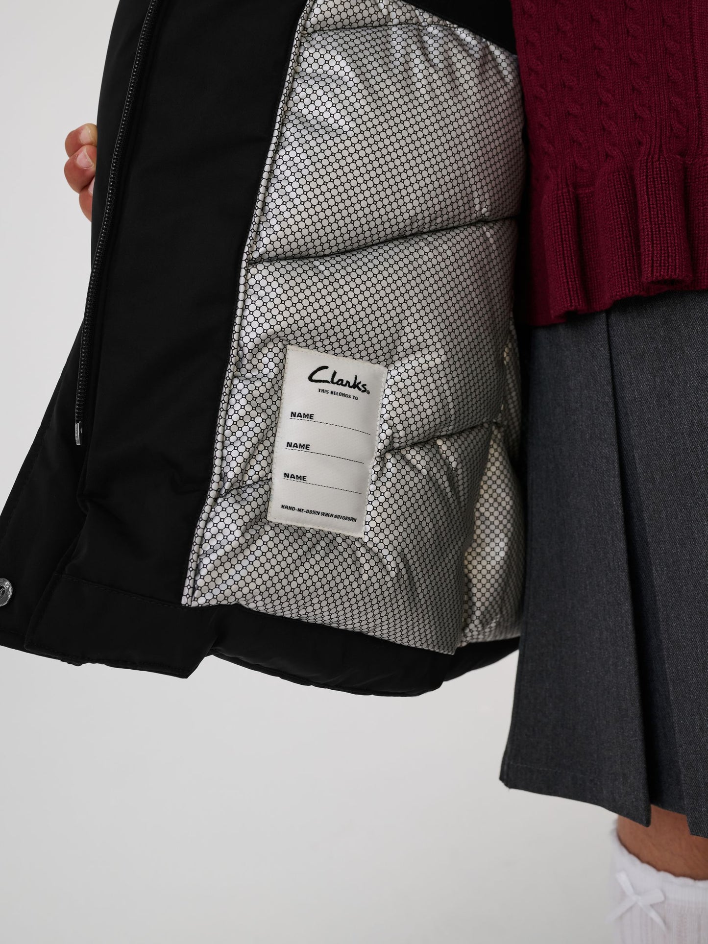 Clarks Black Waterproof Padded Tech Coat