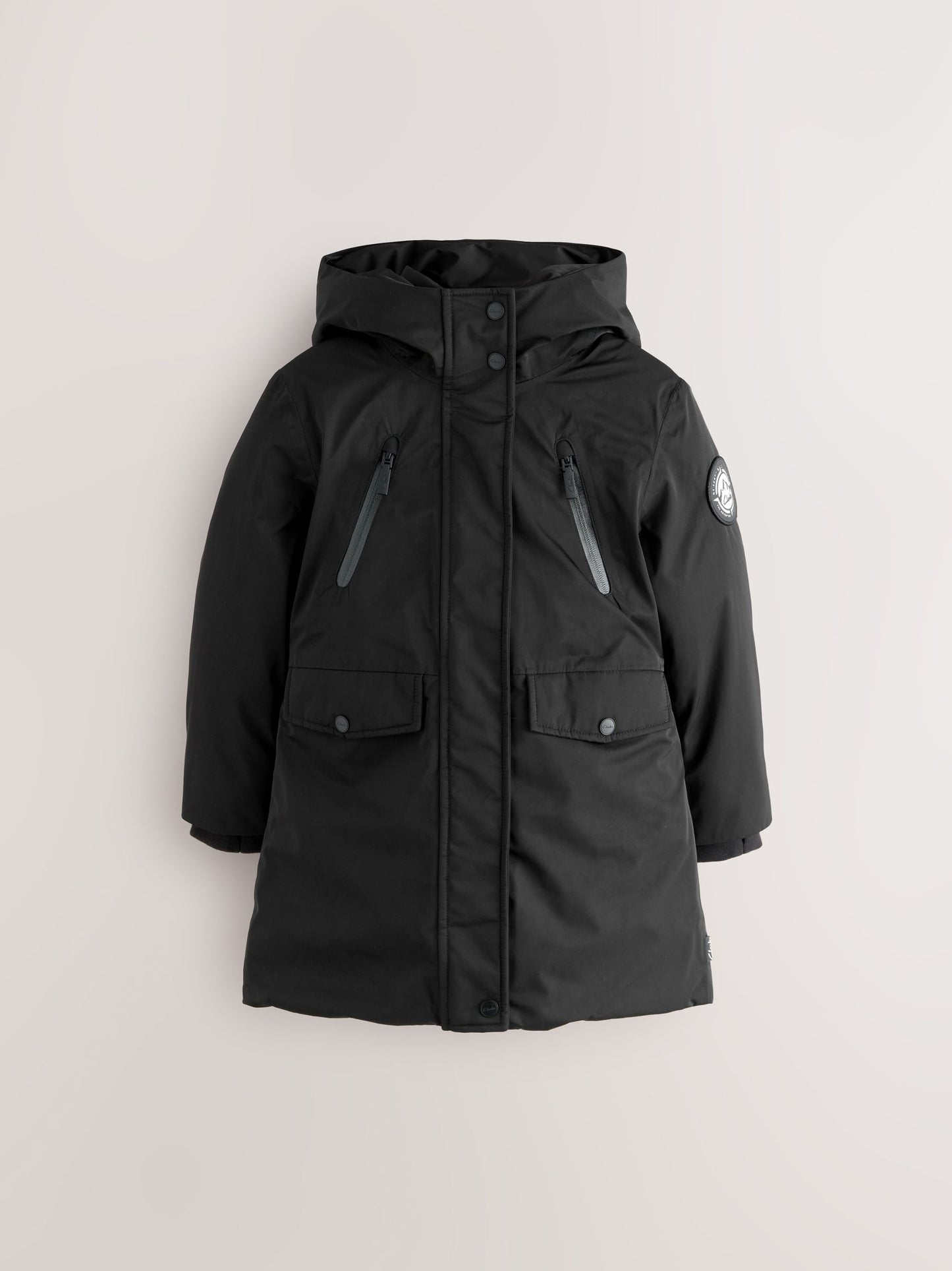 Clarks Black Waterproof Padded Tech Coat