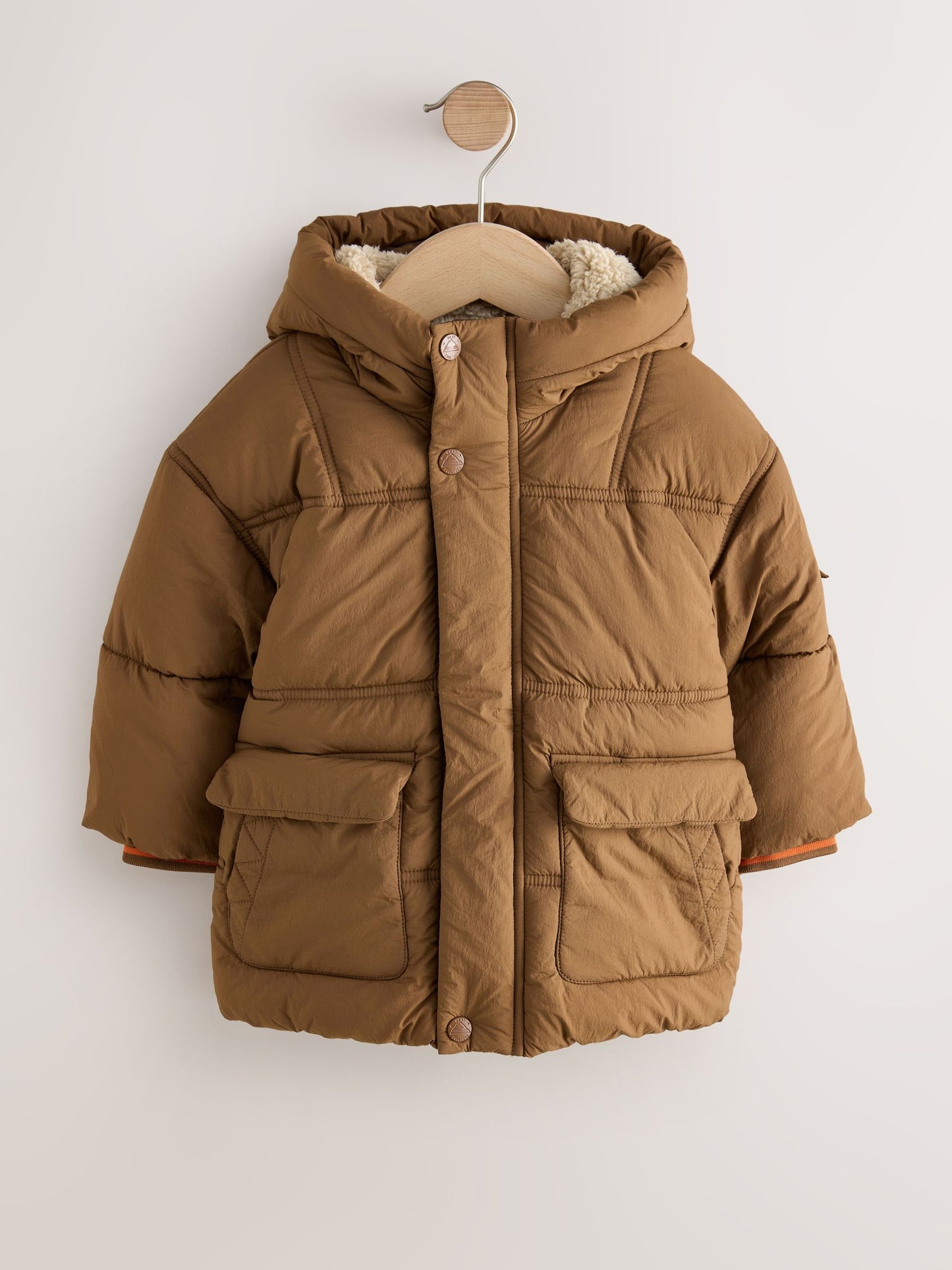 Kahverengi Borg Astarlı Dolgulu Mont (3 Ay – 7 Yaş)