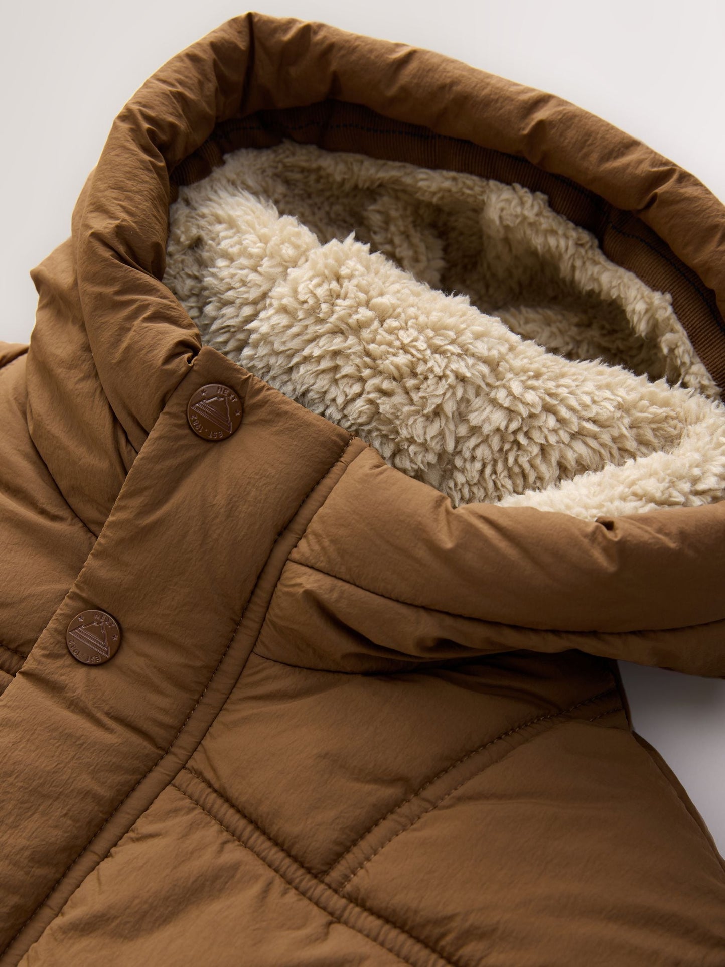 Kahverengi Borg Astarlı Dolgulu Mont (3 Ay – 7 Yaş)