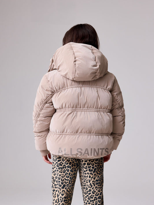 smALLSAINTS Pink Ruched Short Padded Coat