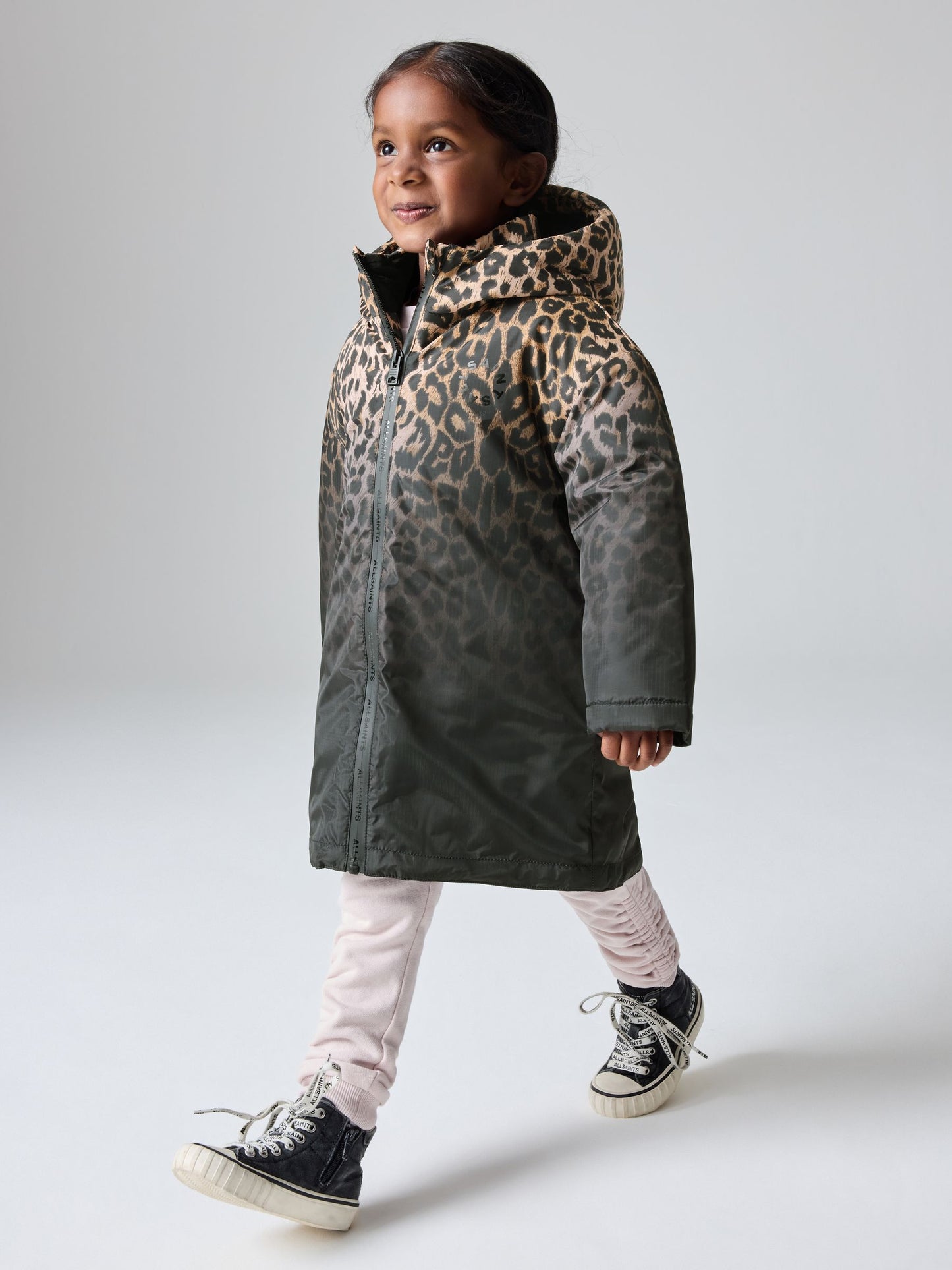 smALLSAINTS Leopard Print Younger Girls Coat