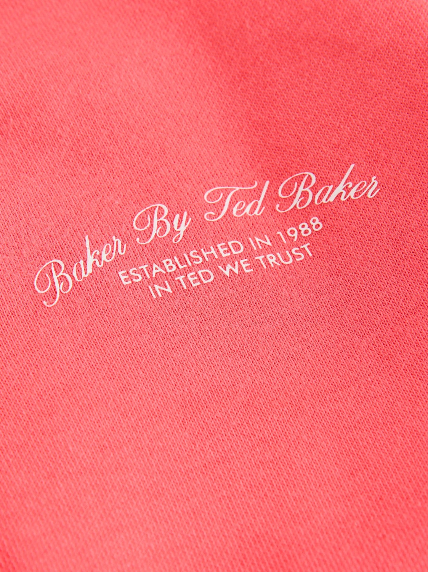 Baker by Ted Baker Coral Pink Varsity Back Print Bomber Jacket