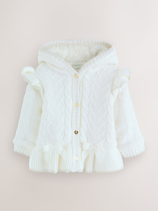 Baker by Ted Baker Knitted Bow Detail Coatigan