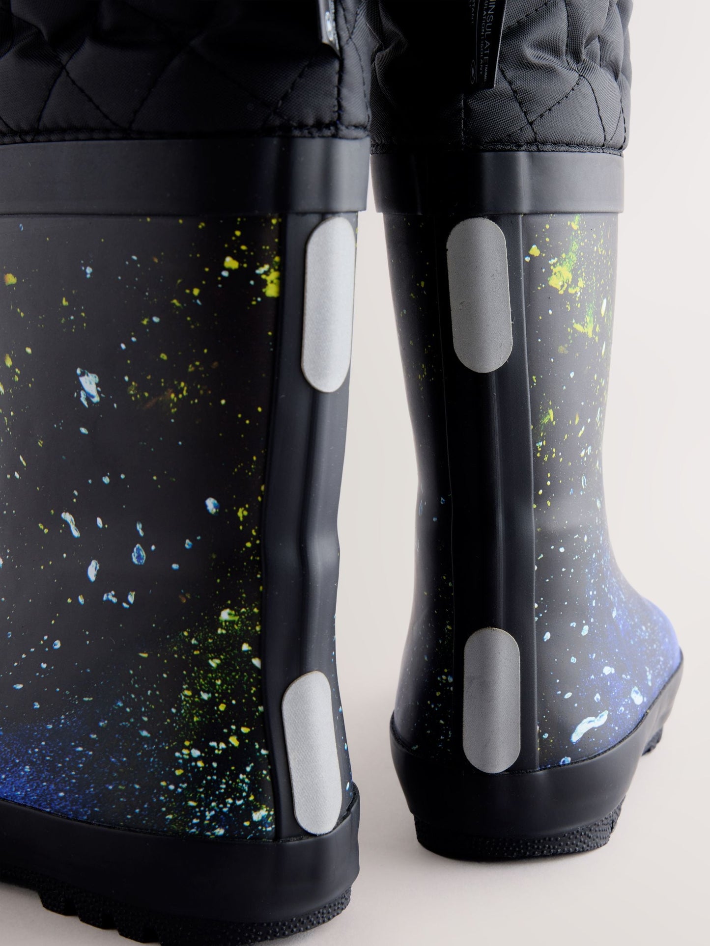 Mavi Galaksi Sıcak Astarlı Kıvrık Paçalı Yağmur Çizmesi