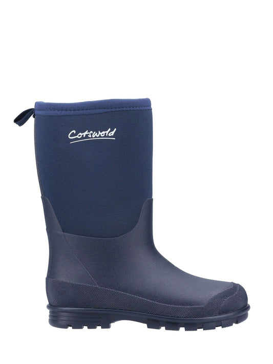 Cotswolds Childrens Blue Waterproof Hilly Neoprene Wellington Boots