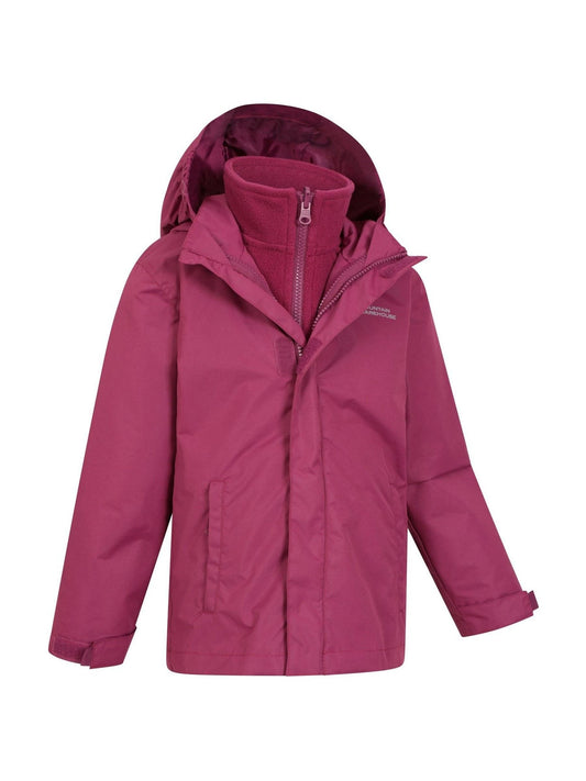 Mountain Warehouse Burgundy Red Fell 3-In-1 Water Resistant Jacket