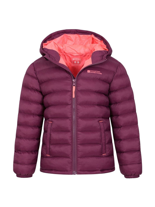 Mountain Warehouse Dark Pink Seasons II Kids Water-Resistant Padded Jacket