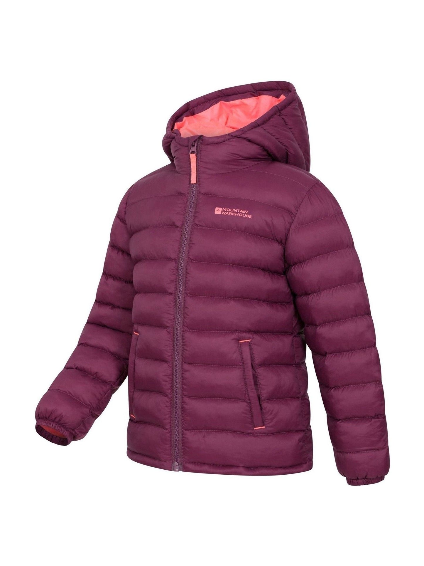 Mountain Warehouse Dark Pink Seasons II Kids Water-Resistant Padded Jacket