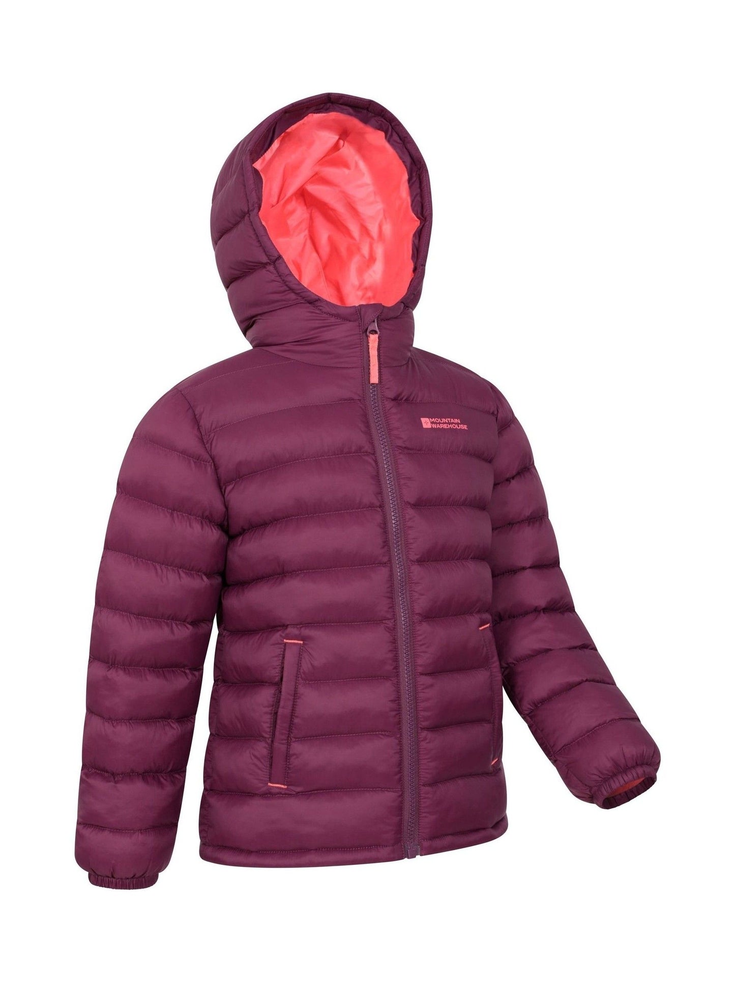 Mountain Warehouse Dark Pink Seasons II Kids Water-Resistant Padded Jacket