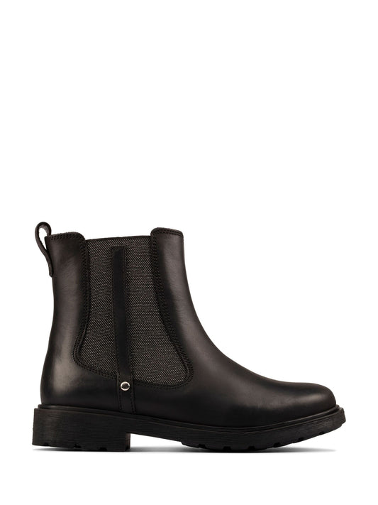 Clarks Black Standard Fit (F) Older Girls Astrol Orin Boots