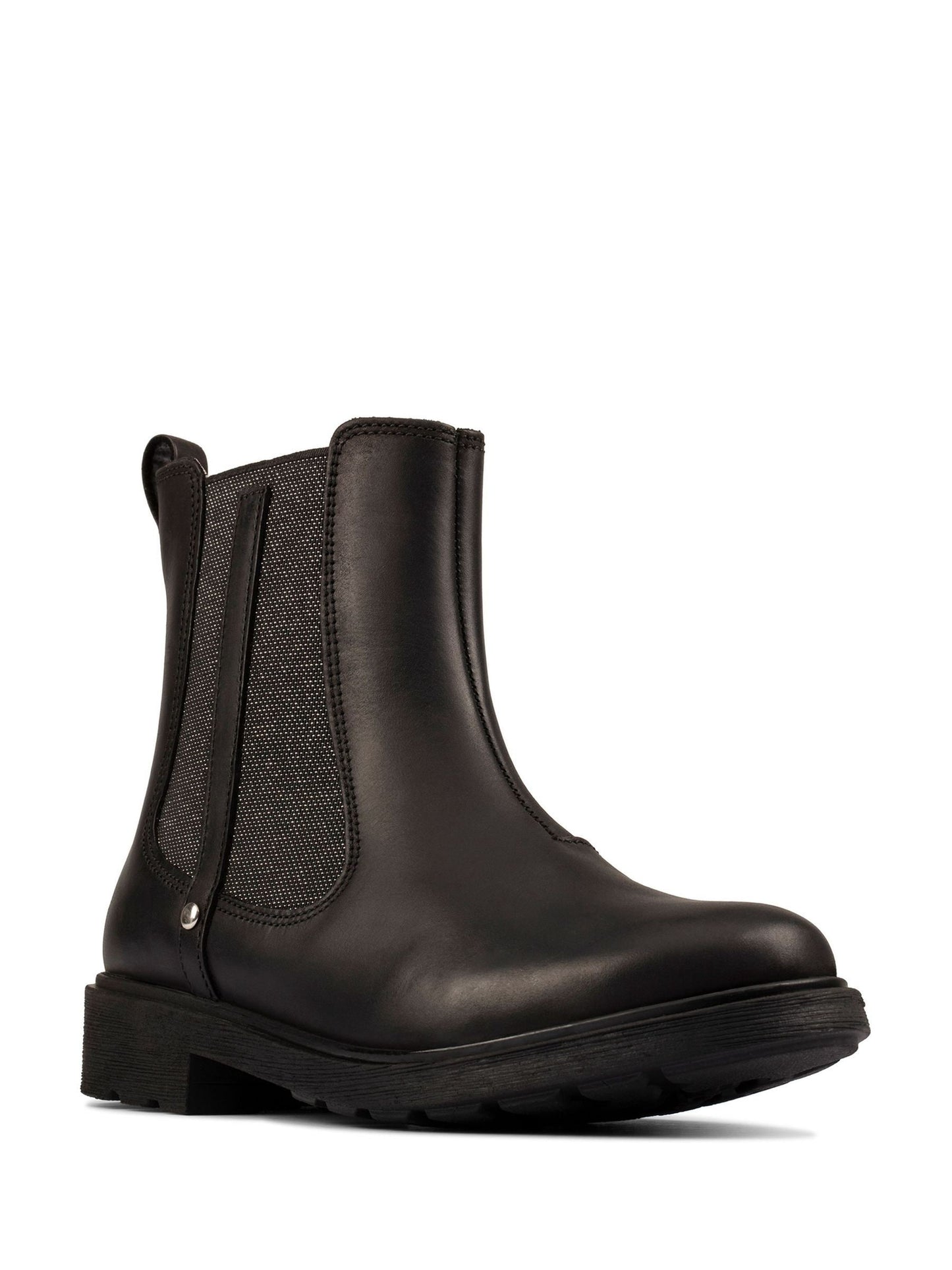 Clarks Black Standard Fit (F) Older Girls Astrol Orin Boots