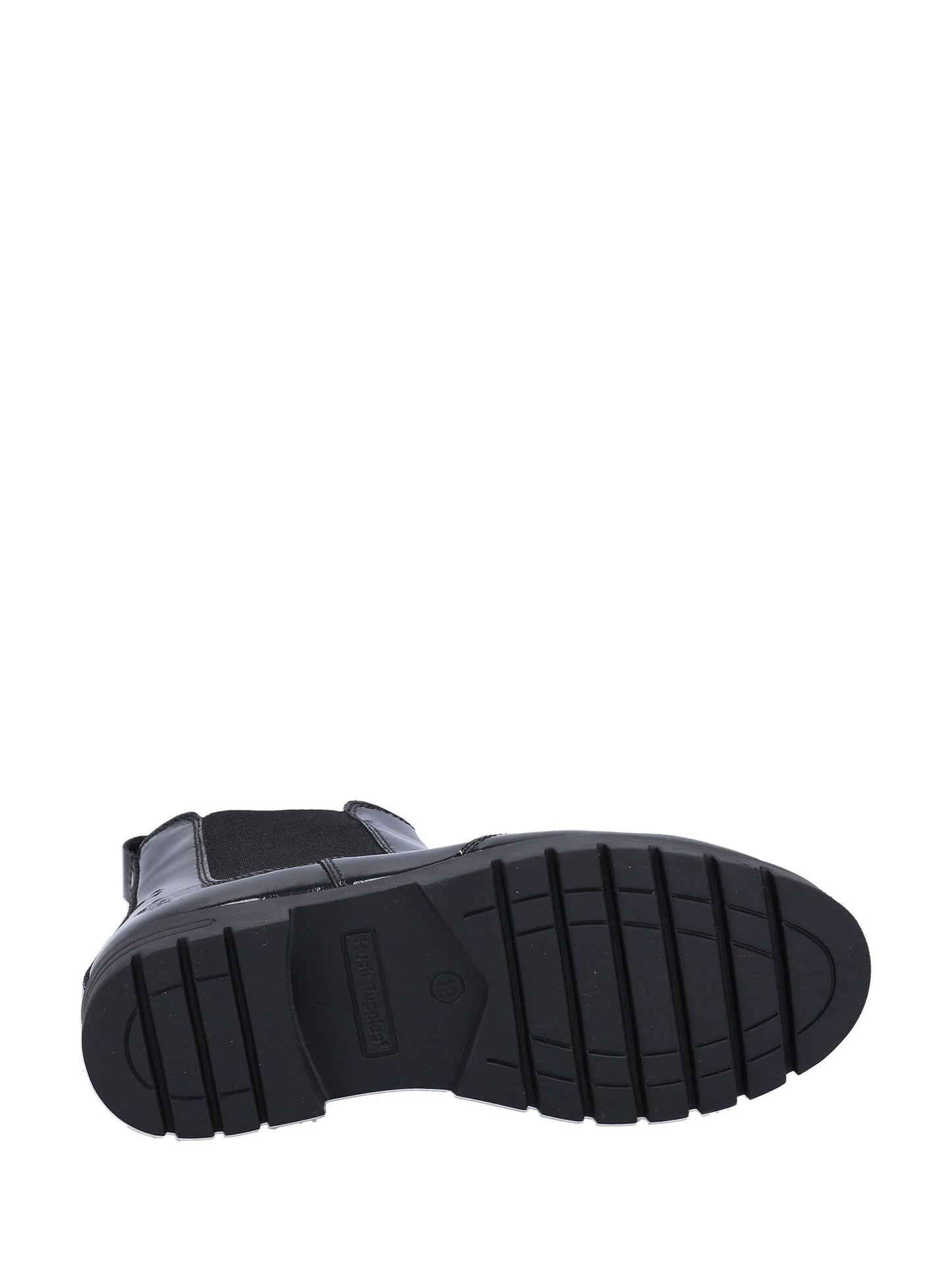 Hush Puppies Black Patent Laura Junior Chelsea Boots