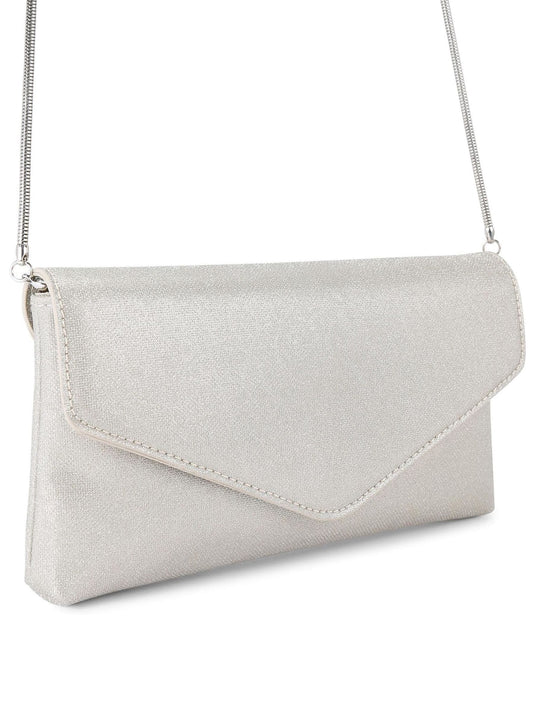 KG Kurt Geiger Gümüş Renk Bella Clutch Çanta