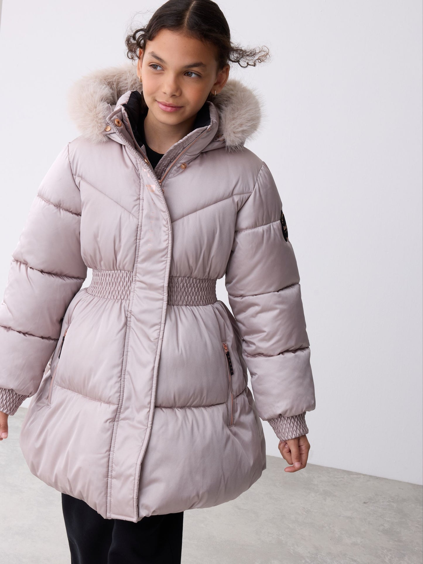 Baker by Ted Baker Suya Dayanıklı Etek Detaylı Dolgulu İstiridye Mont