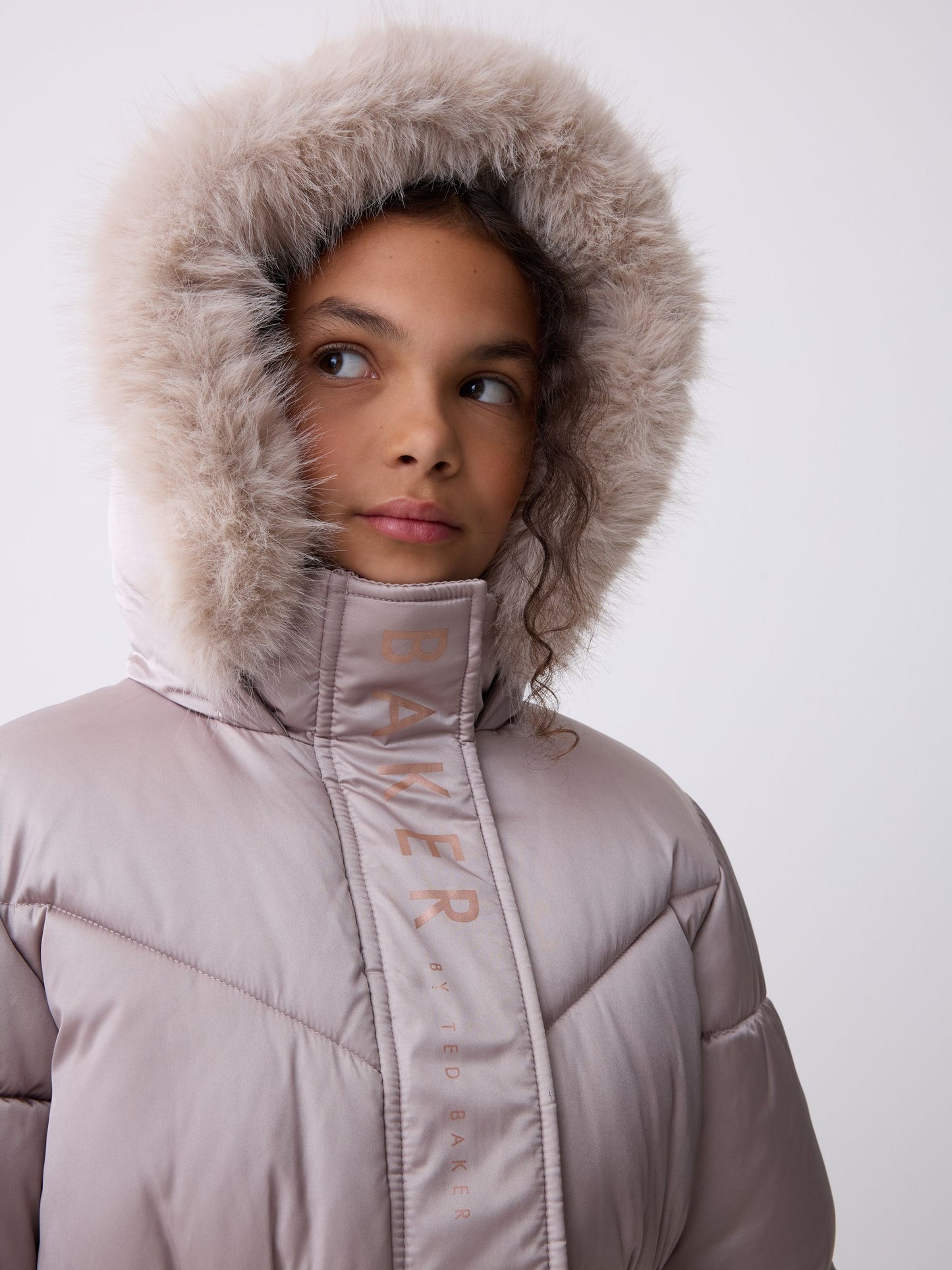 Baker by Ted Baker Suya Dayanıklı Etek Detaylı Dolgulu İstiridye Mont