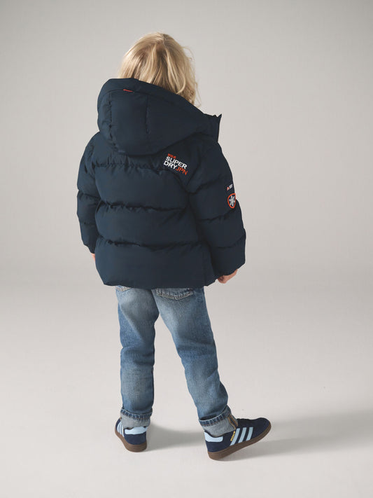 Superdry Navy Sports Puffer Coat