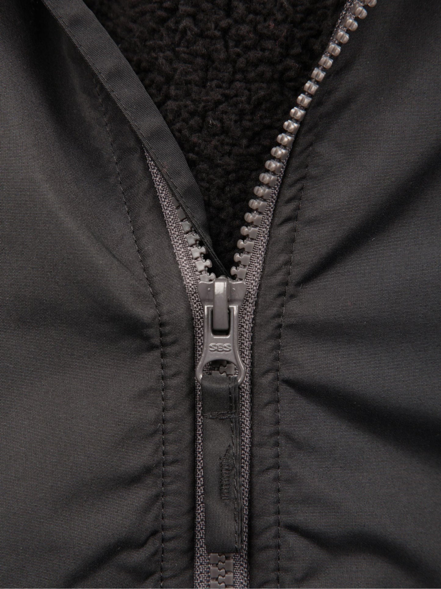 Mountain Warehouse Black Robin Kids Water Resistant Borg Lined Jacket