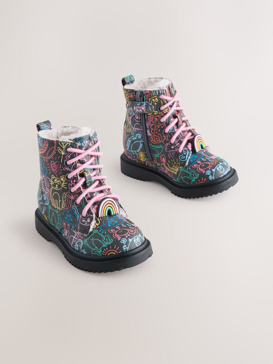 Multi Wide Fit (G) Lace-Up Ankle Boots