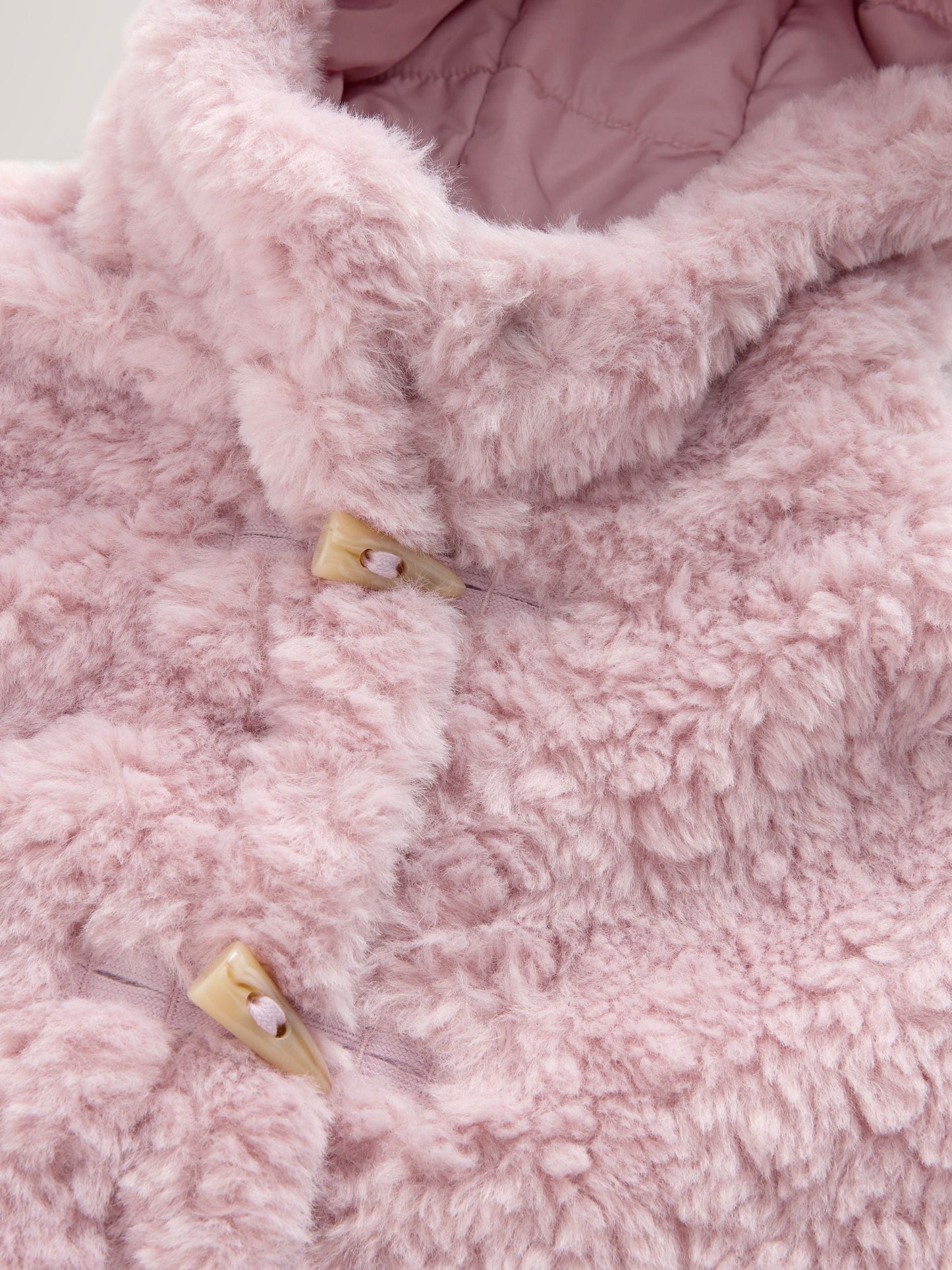 Pink Borg Duffle Coat (3-16yrs)