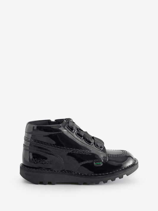 Kickers Black Hi Ribbon Boots