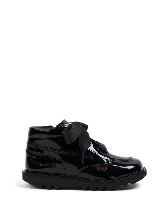 Kickers Black Hi Ribbon Boots