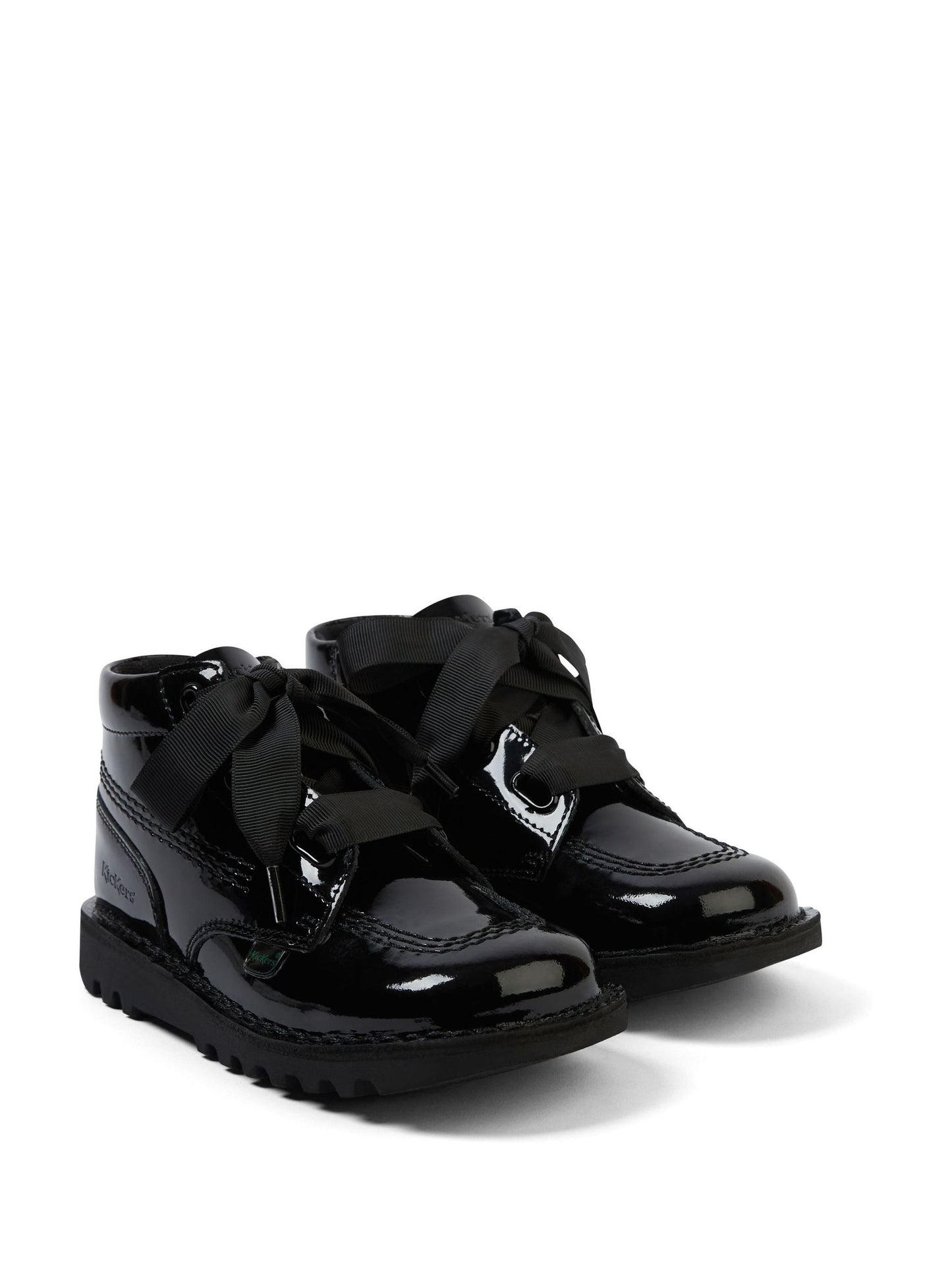 Kickers Black Hi Ribbon Boots