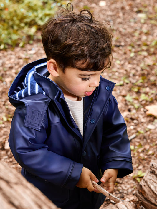 JoJo Maman Bébé Navy Fisherman Waterproof Jacket