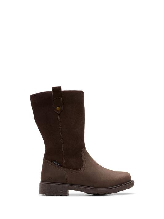 Clarks Brown Astrol Zip Shoes