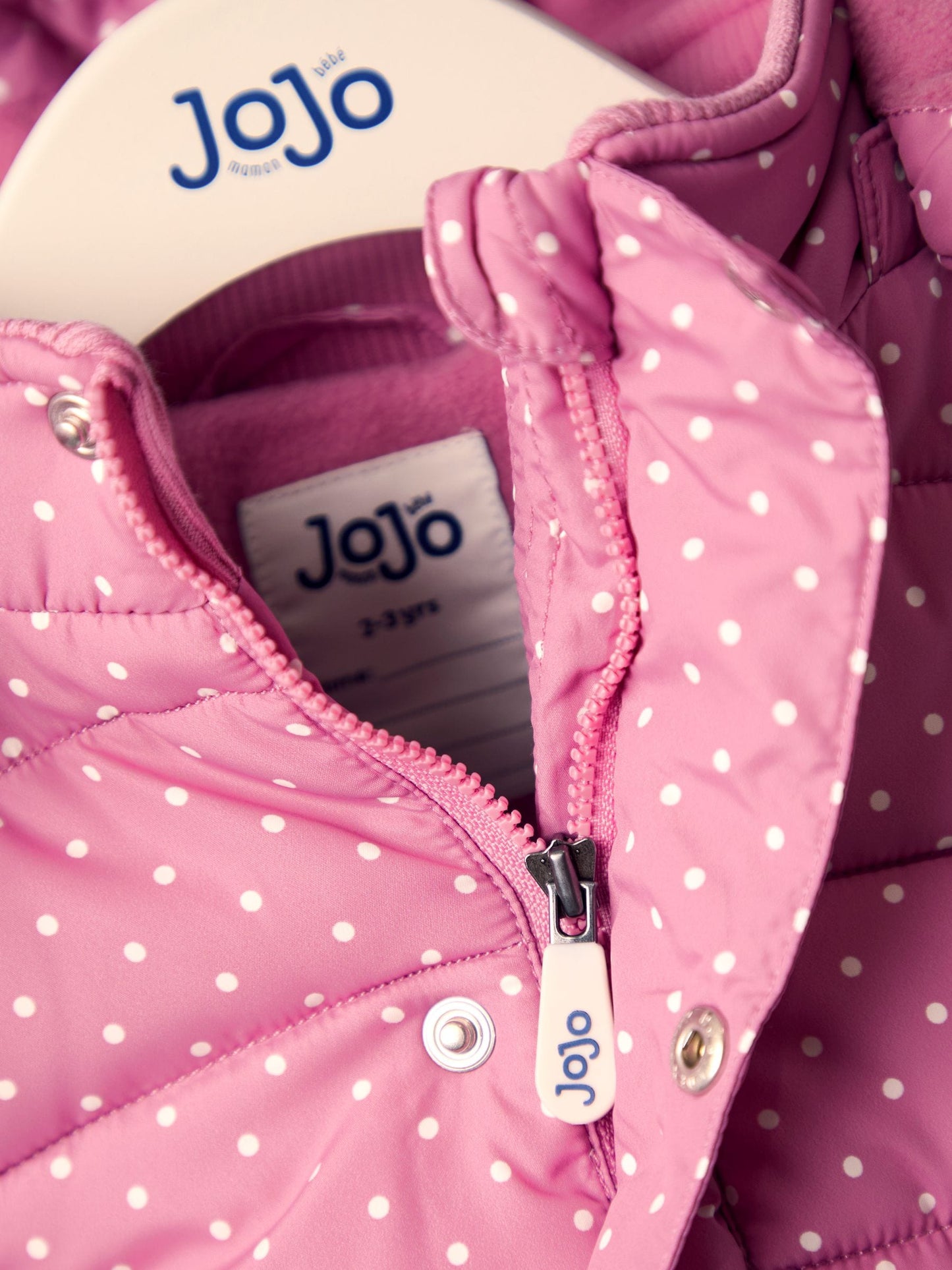 JoJo Maman Bébé Pink Unicorn Fleece Lined Puffer Coat