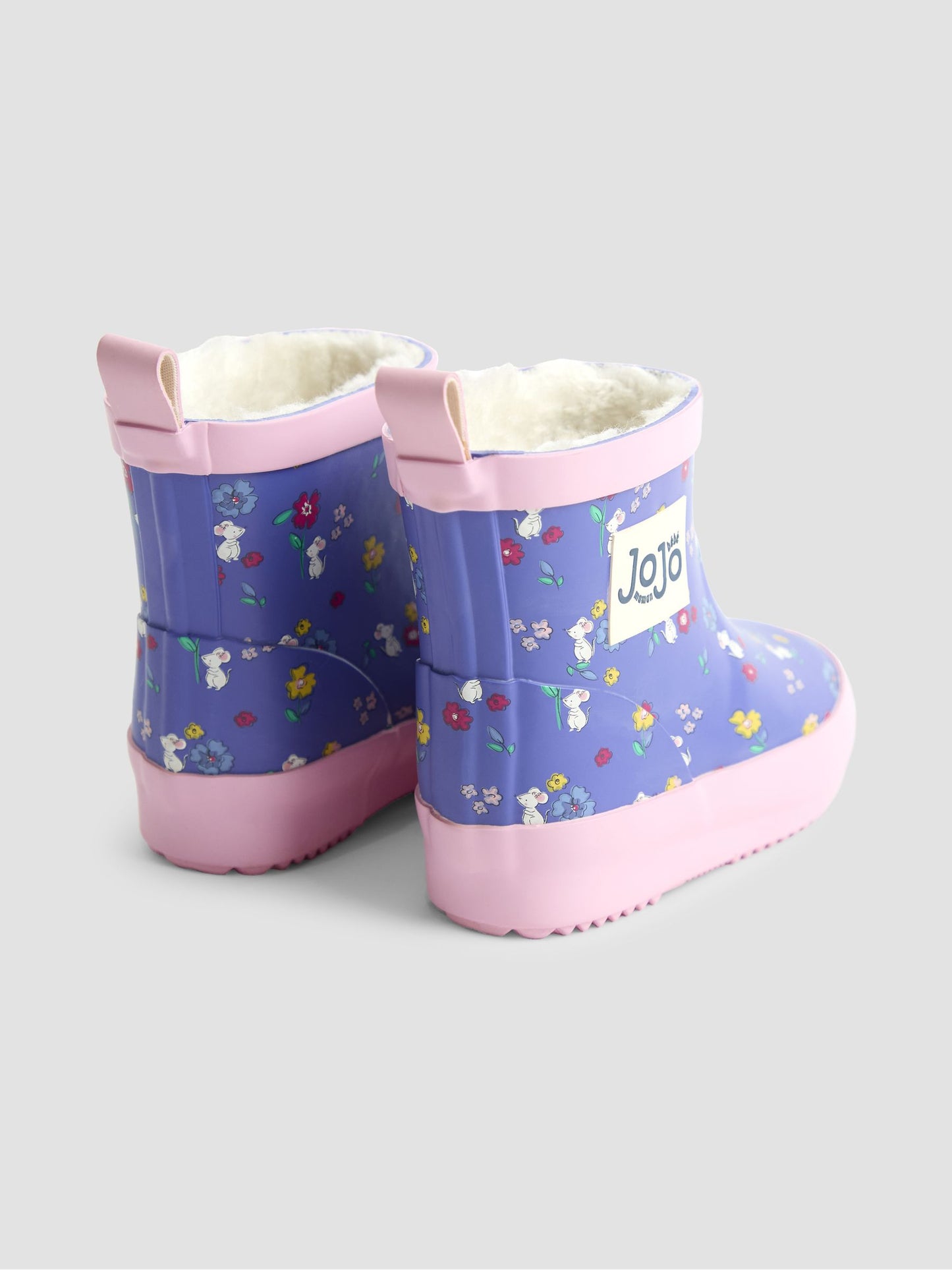 JoJo Maman Bébé Mor Fare Kısa Yağmur Çizmesi