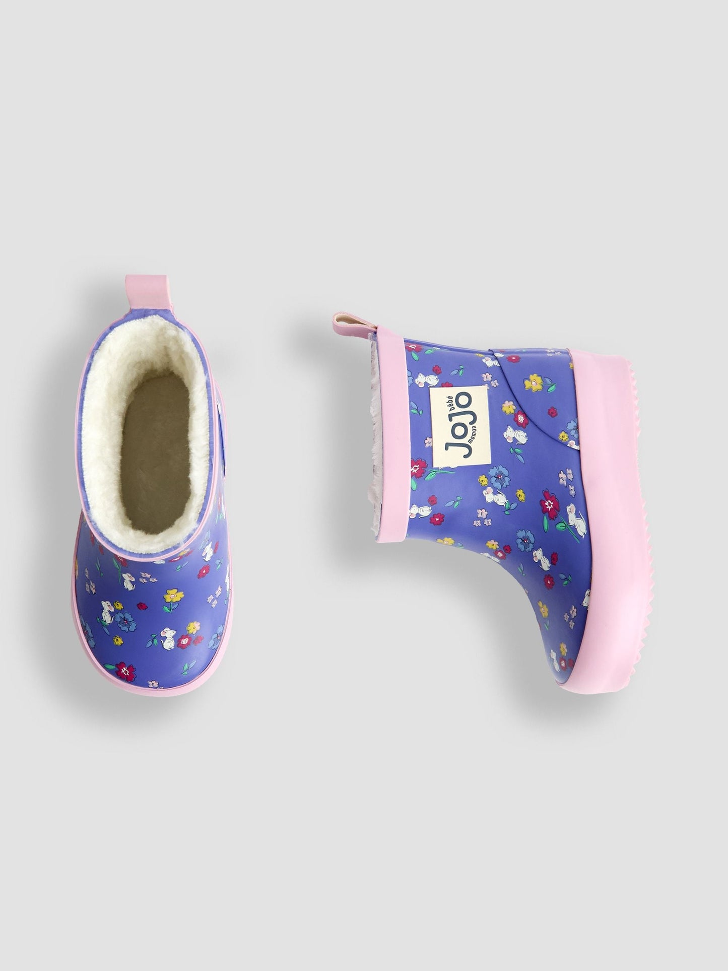 JoJo Maman Bébé Mor Fare Kısa Yağmur Çizmesi