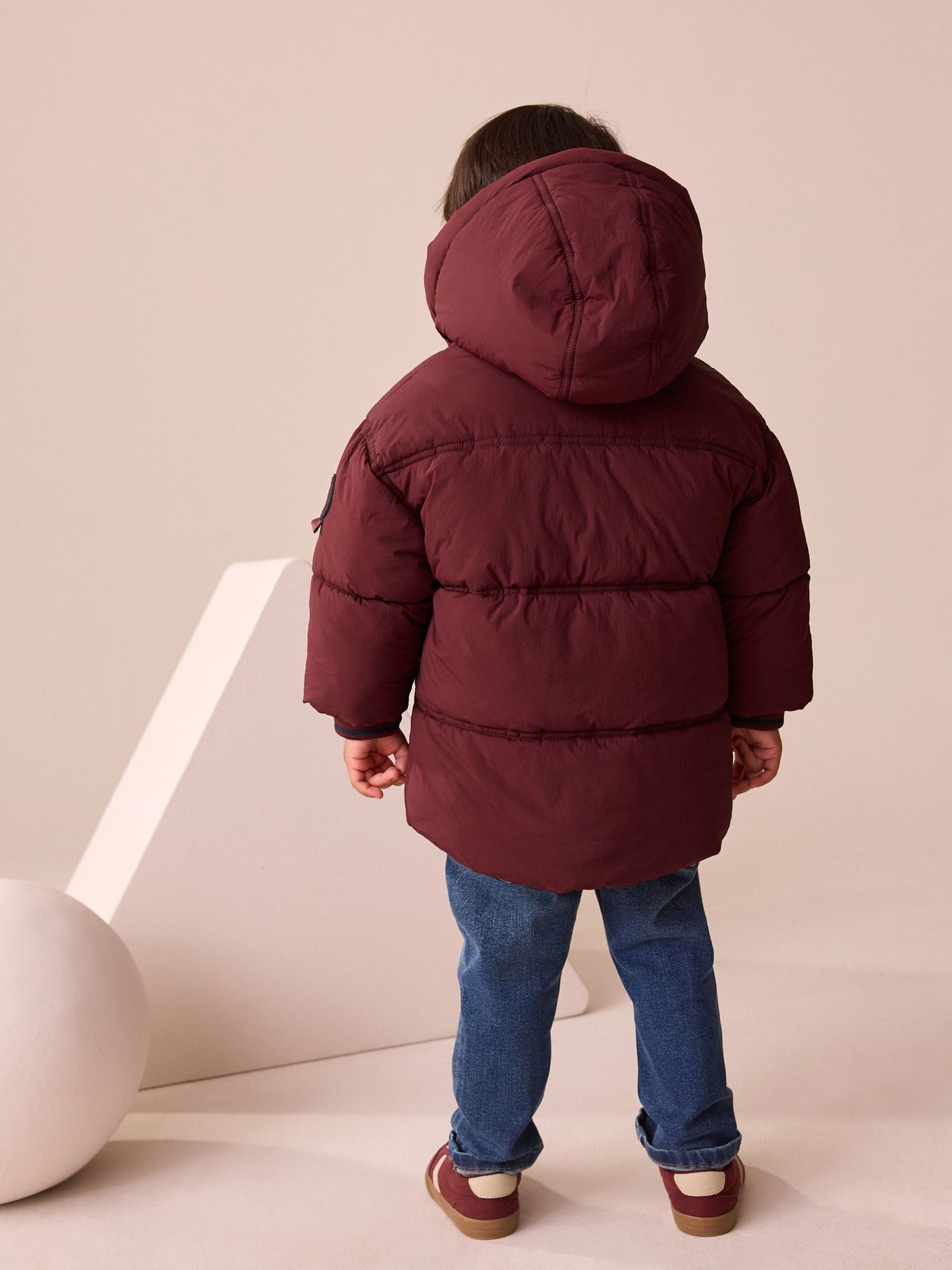 Bordo Borg Astarlı Dolgulu Mont (3 Ay – 7 Yaş)