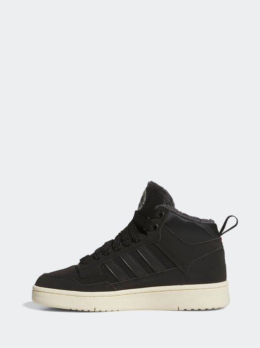 adidas Black Rapid Court Mid Lace Winterized Junior Trainers