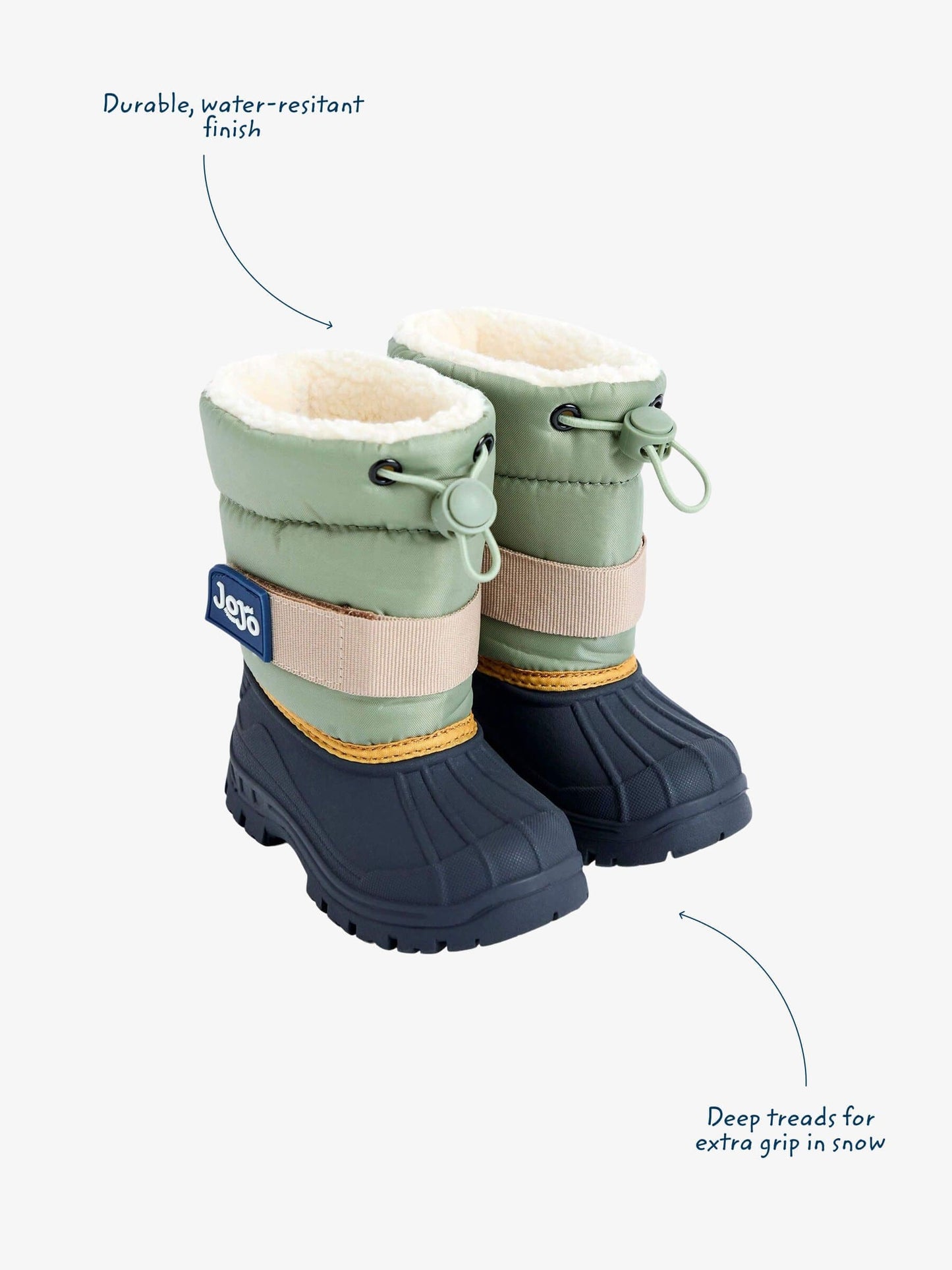 JoJo Maman Bébé Khaki Cosy Snow Boots