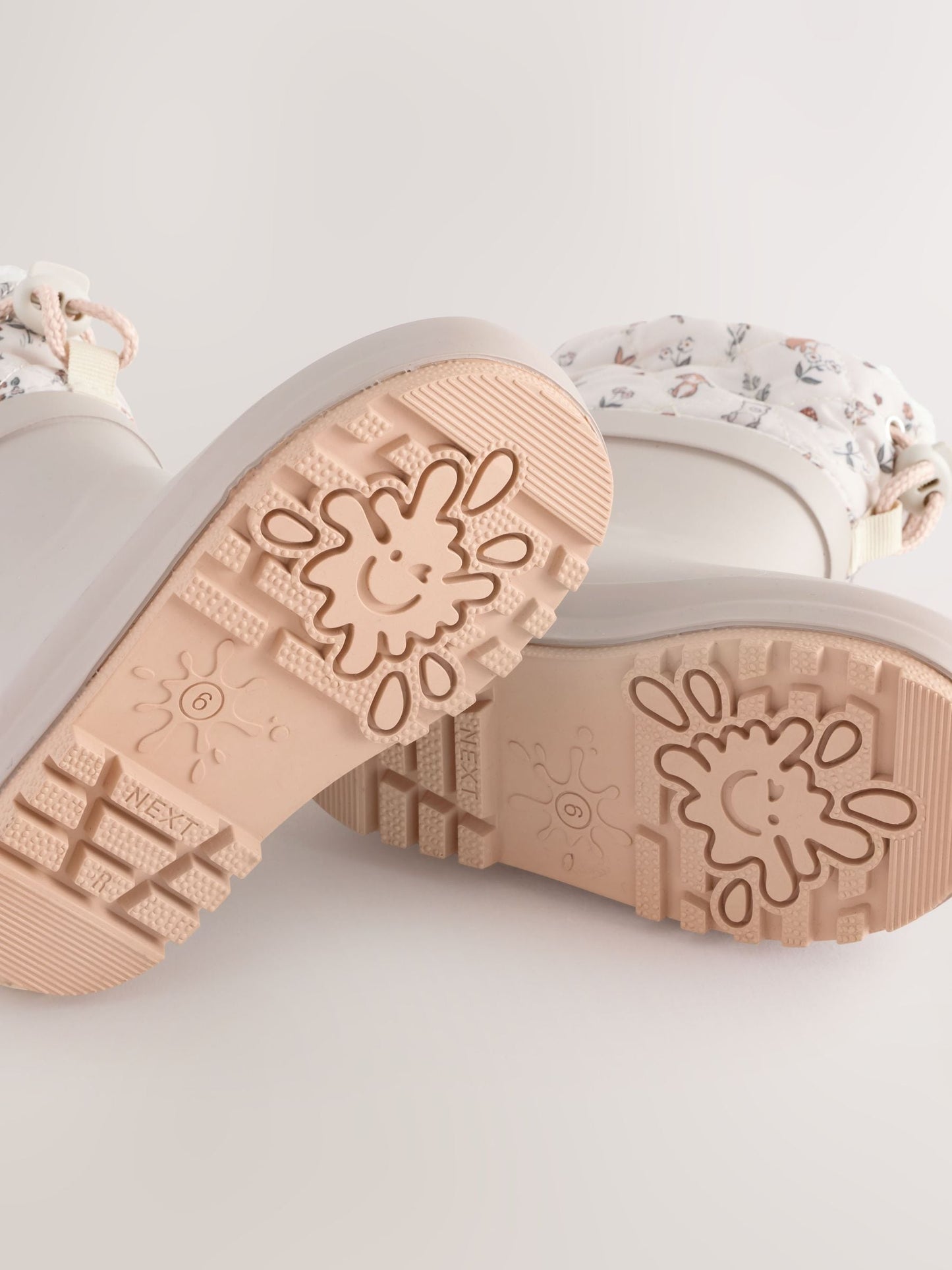 Kahverengi Desenli Karakter Baskılı Thinsulate Astarlı Kıvrık Paçalı Yağmur Çizmesi