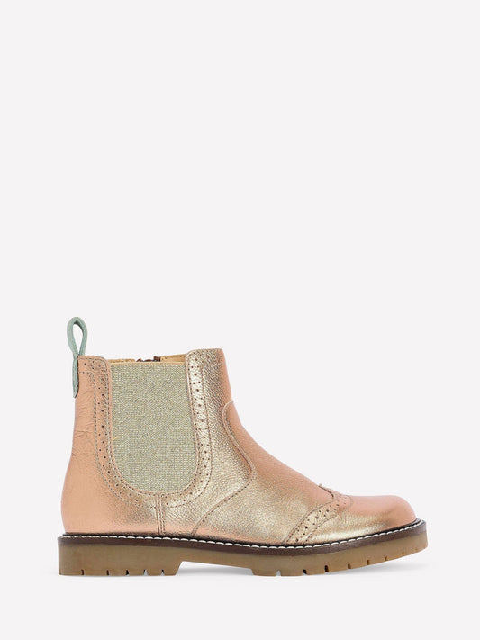Boden Metallic Leather Chelsea Boots