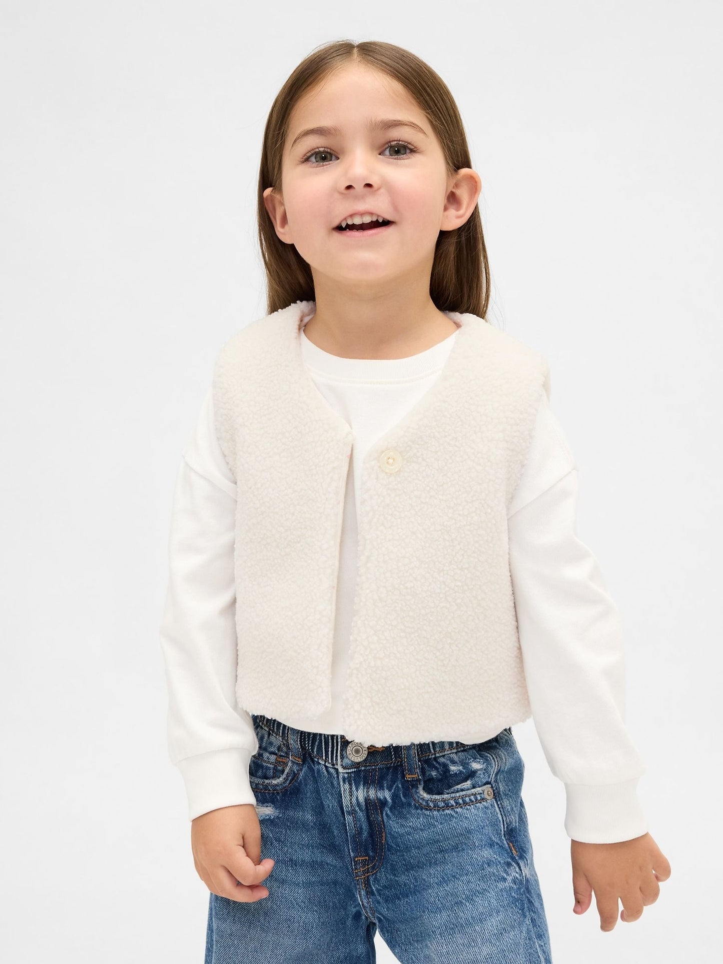 Gap Cream Sherpa Vest