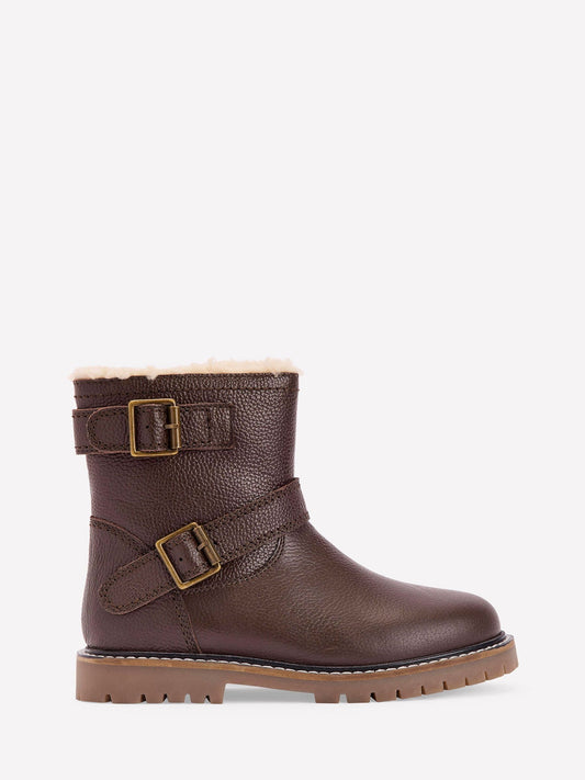 Boden Brown Leather Biker Boots