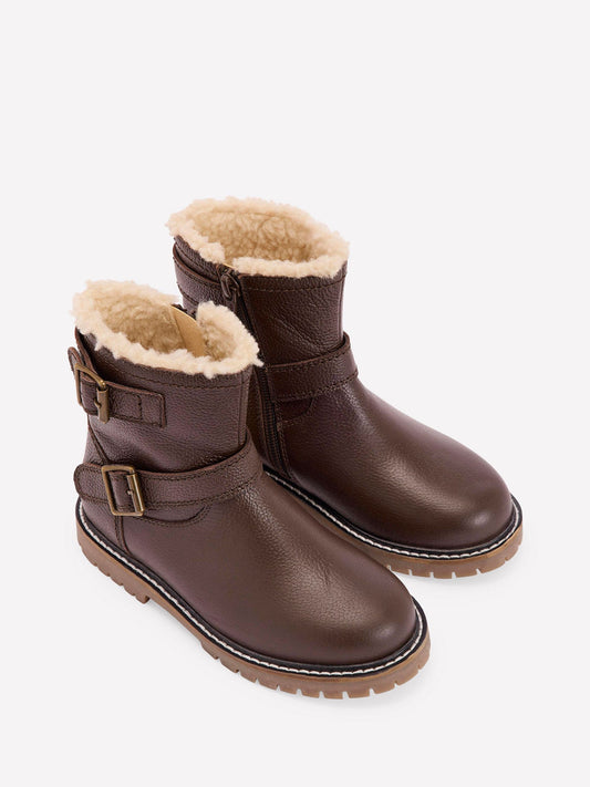 Boden Brown Leather Biker Boots