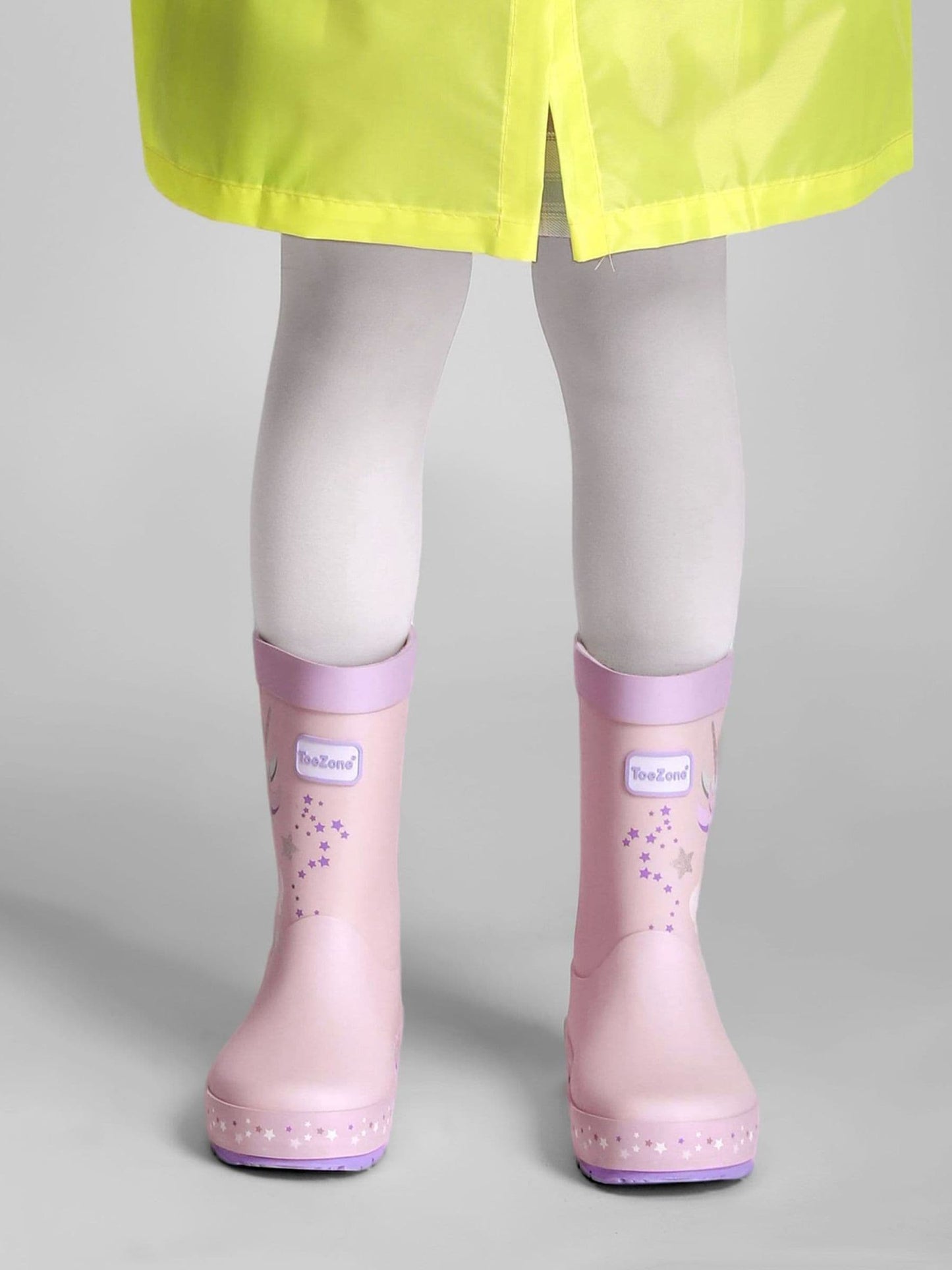 ToeZone Girls Pink Unicorn Waterproof Wellies