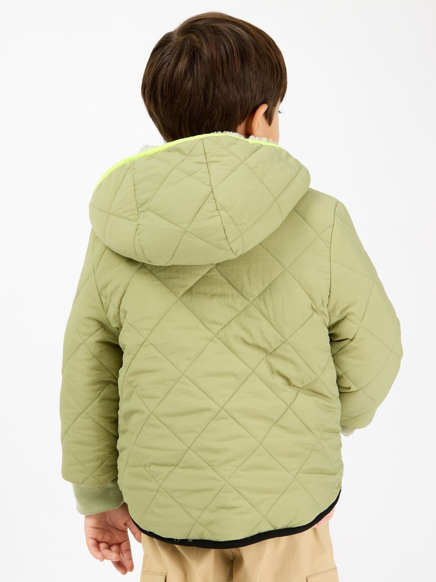 GEN Green Borg Lined Quilted Jacket