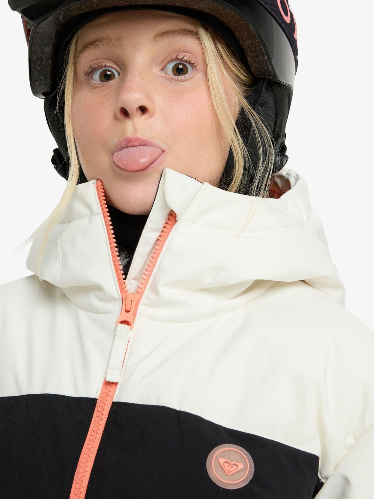 Roxy Black & White Snowyhill Puffy Technical Ski Jacket