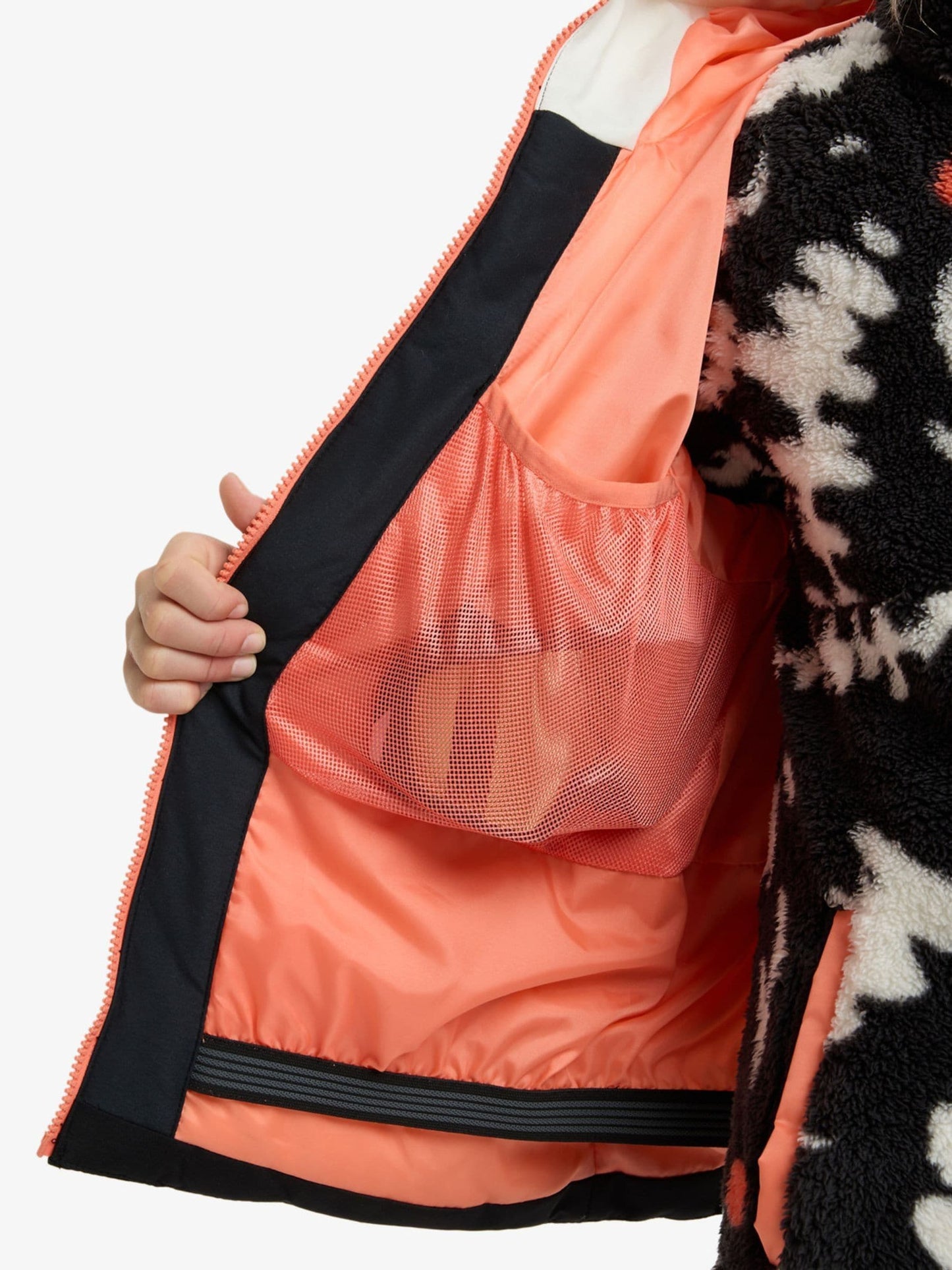 Roxy Black & White Snowyhill Puffy Technical Ski Jacket